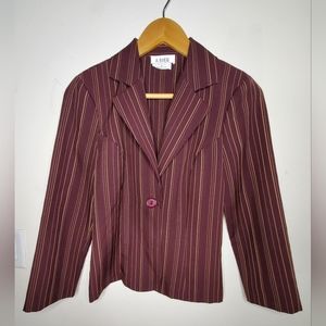 A. Byer Vintage Fitted Stripe Blazer